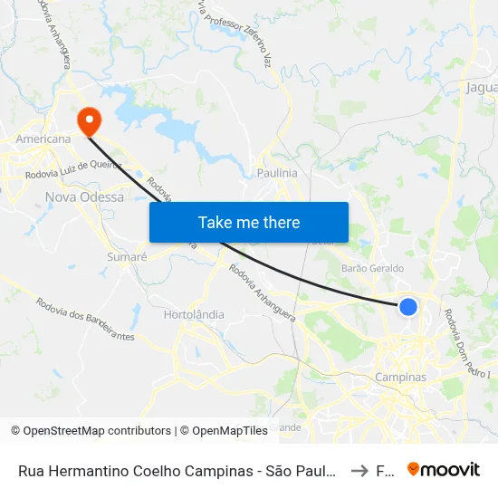 Rua Hermantino Coelho Campinas - São Paulo 13087 Brasil to Fam map