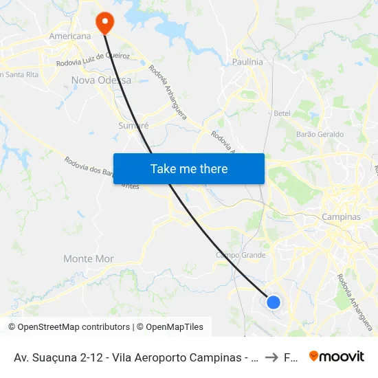 Av. Suaçuna 2-12 - Vila Aeroporto Campinas - SP Brasil to Fam map