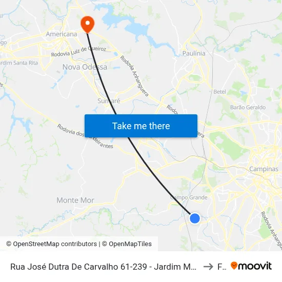 Rua José Dutra De Carvalho 61-239 - Jardim Maria Helena Campinas - SP 13056-733 Brasil to Fam map