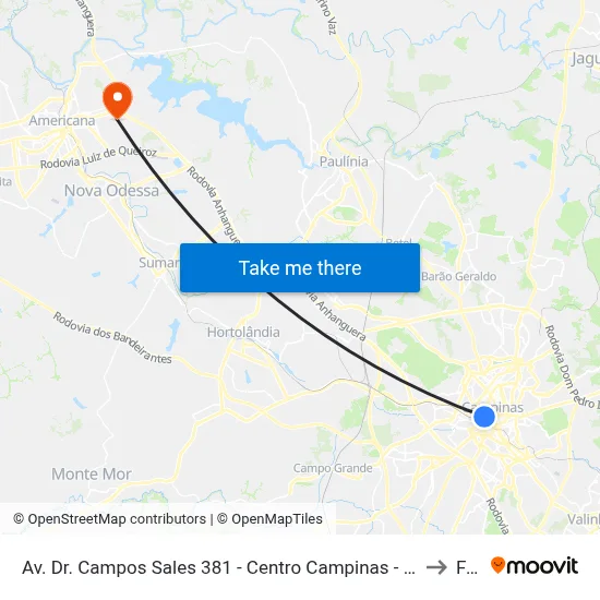 Av. Dr. Campos Sales 381 - Centro Campinas - SP 13010-081 Brasil to Fam map