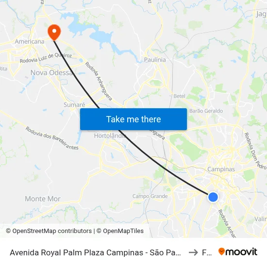 Avenida Royal Palm Plaza Campinas - São Paulo 13051 Brasil to Fam map