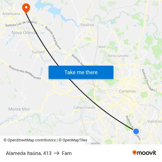 Alameda Itaúna, 413 to Fam map