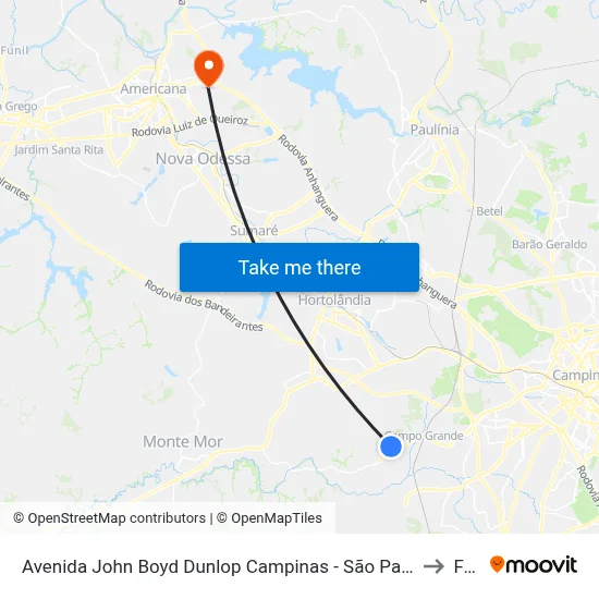 Avenida John Boyd Dunlop Campinas - São Paulo 13058 Brasil to Fam map