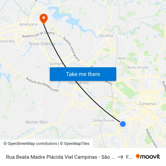 Rua Beata Madre Plácida Viel Campinas - São Paulo 13060 Brasil to Fam map