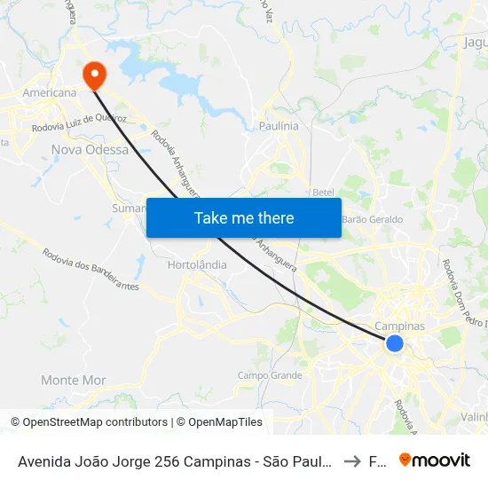 Avenida João Jorge 256 Campinas - São Paulo 13035 Brasil to Fam map