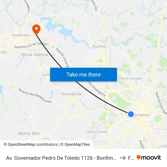 Av. Governador Pedro De Toledo 1126 - Bonfim Campinas - SP 13070-751 Brasil to Fam map