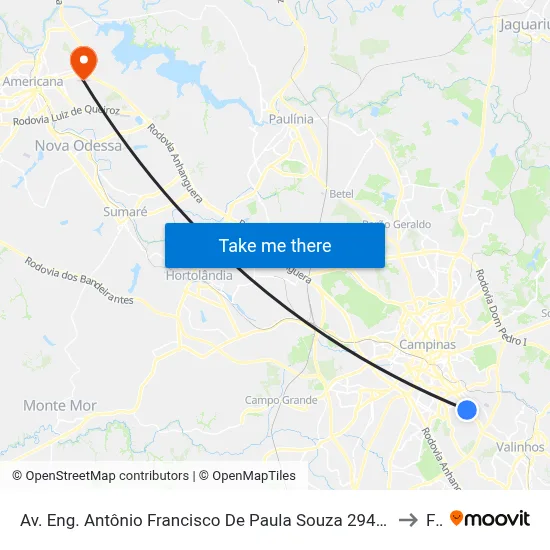 Av. Eng. Antônio Francisco De Paula Souza 2940 - Jardim São Vicente Campinas - SP 13044-502 Brasil to Fam map