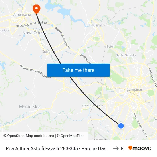 Rua Althea Astolfi Favalli 283-345 - Parque Das Camelias Campinas - SP 13052-542 Brasil to Fam map