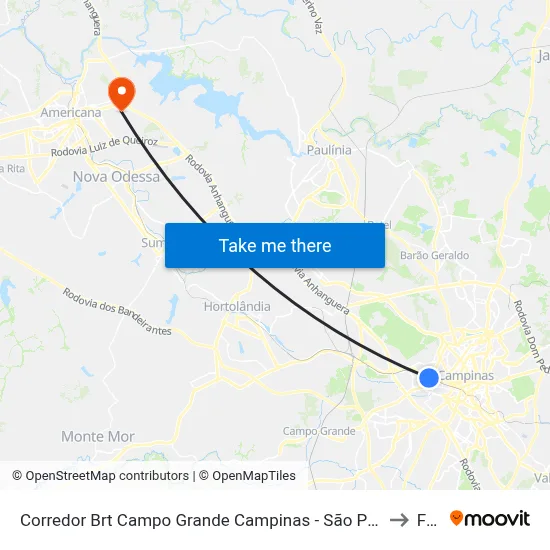 Corredor Brt Campo Grande Campinas - São Paulo 13034 Brasil to Fam map