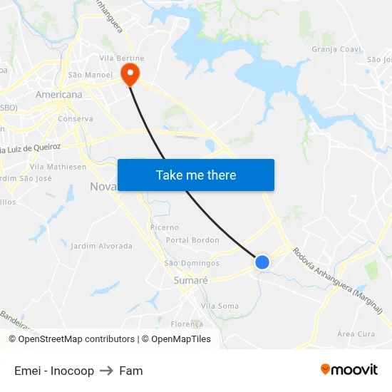 Emei - Inocoop to Fam map