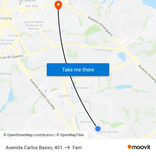 Avenida Carlos Basso, 401 to Fam map