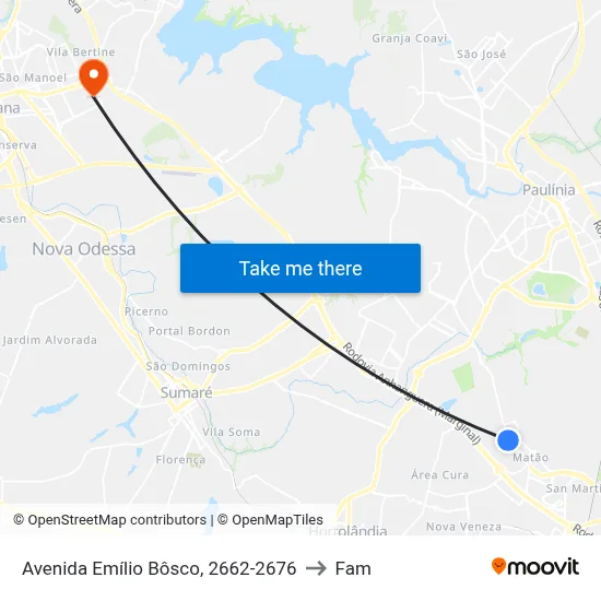 Avenida Emílio Bôsco, 2662-2676 to Fam map