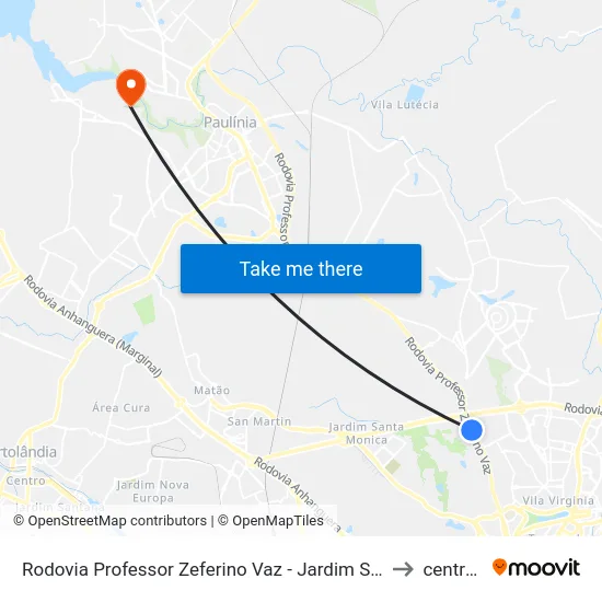 Rodovia Professor Zeferino Vaz - Jardim Santa Genebra II (Barao Geraldo) Campinas - SP 13084-751 Brasil to centro de paulinia map