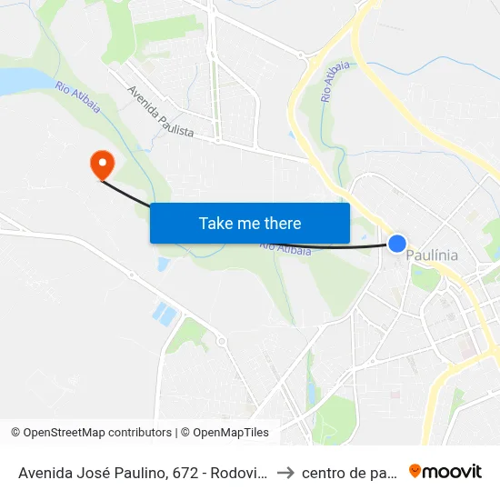 Avenida José Paulino, 672 - Rodoviária Velha to centro de paulinia map