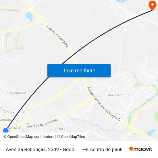 Avenida Rebouças, 2349 - Goodbom to centro de paulinia map