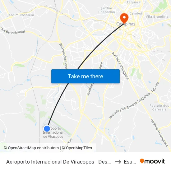 Aeroporto Internacional De Viracopos - Desembarque to Esamc map