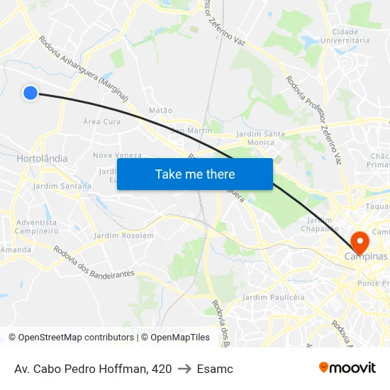 Av. Cabo Pedro Hoffman, 420 to Esamc map