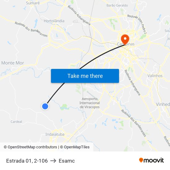 Estrada 01, 2-106 to Esamc map