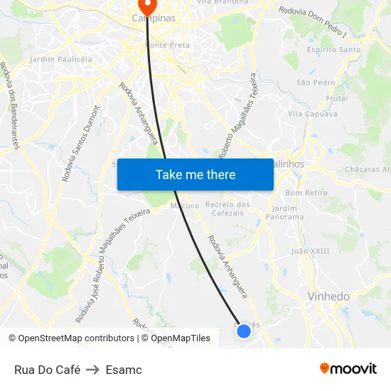 Rua Do Café to Esamc map