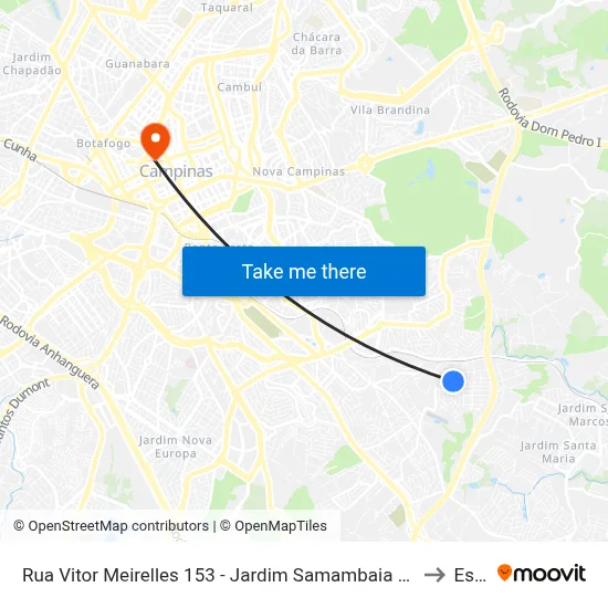 Rua Vitor Meirelles 153 - Jardim Samambaia Campinas - SP 13046-545 Brasil to Esamc map