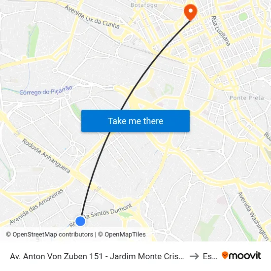 Av. Anton Von Zuben 151 - Jardim Monte Cristo Campinas - SP 13051-145 Brasil to Esamc map