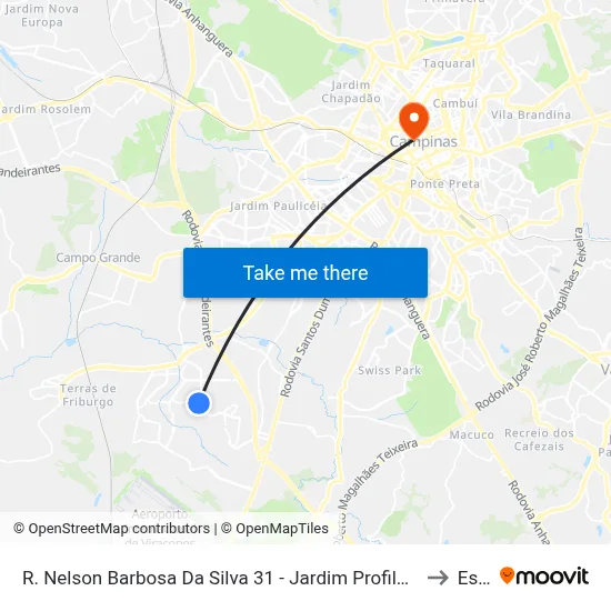 R. Nelson Barbosa Da Silva 31 - Jardim Profilurb Campinas - SP 13056-328 Brasil to Esamc map