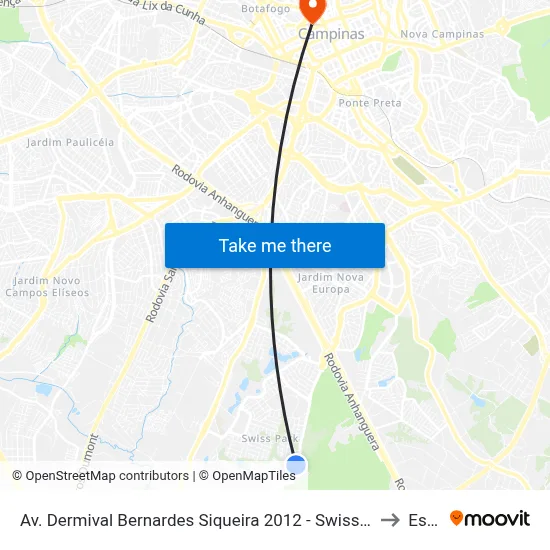 Av. Dermival Bernardes Siqueira 2012 - Swiss Park Campinas - SP Brasil to Esamc map