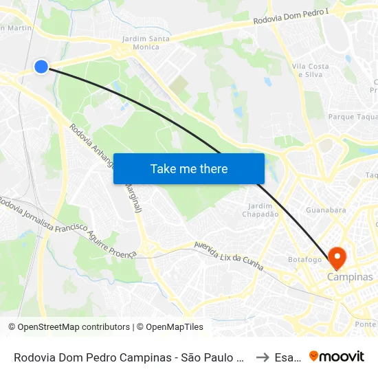 Rodovia Dom Pedro Campinas - São Paulo 13069 Brasil to Esamc map
