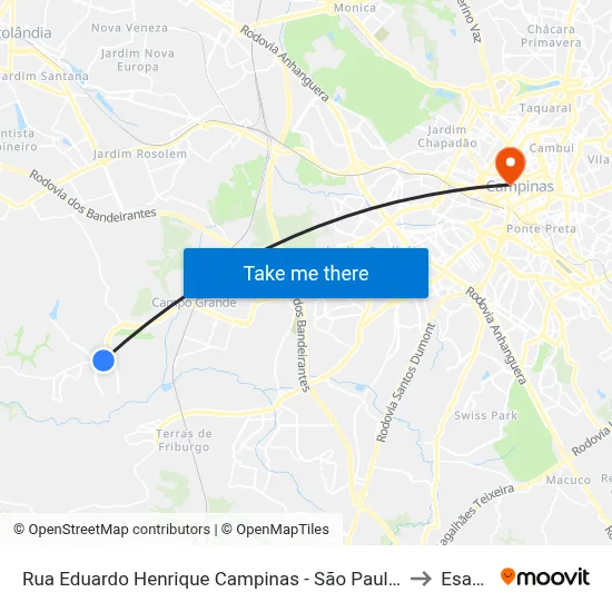 Rua Eduardo Henrique Campinas - São Paulo Brasil to Esamc map