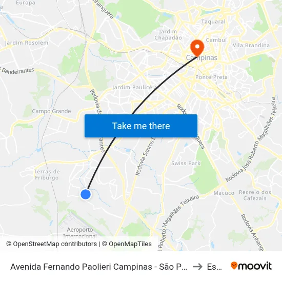 Avenida Fernando Paolieri Campinas - São Paulo 13056 Brasil to Esamc map