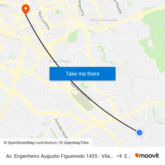Av. Engenheiro Augusto Figueiredo 1435 - Vila Progresso Campinas - SP 13045-603 Brasil to Esamc map