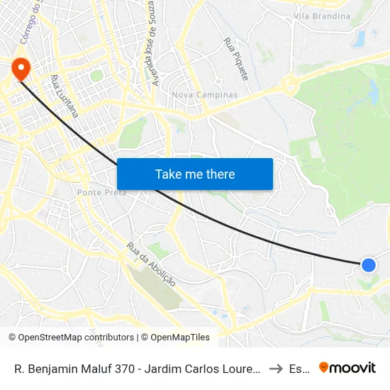 R. Benjamin Maluf 370 - Jardim Carlos Lourenço Campinas - SP Brasil to Esamc map