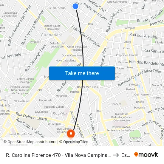 R. Carolina Florence 470 - Vila Nova Campinas - SP 13073-076 Brasil to Esamc map