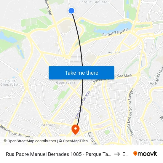 Rua Padre Manuel Bernades 1085 - Parque Taquaral Campinas - SP 13087-320 Brasil to Esamc map
