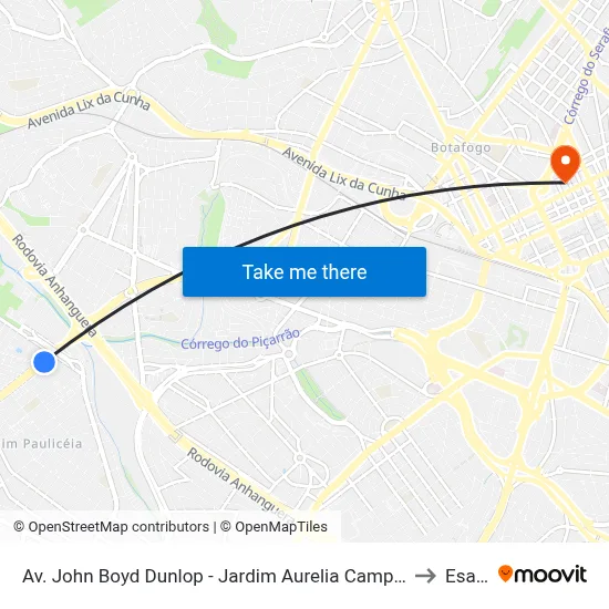 Av. John Boyd Dunlop - Jardim Aurelia Campinas - SP Brasil to Esamc map