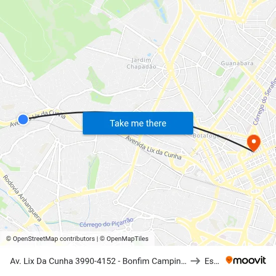 Av. Lix Da Cunha 3990-4152 - Bonfim Campinas - SP 13070-716 Brasil to Esamc map