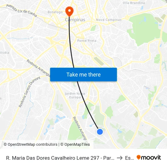 R. Maria Das Dores Cavalheiro Leme 297 - Parque Jambeiro Campinas - SP Brasil to Esamc map