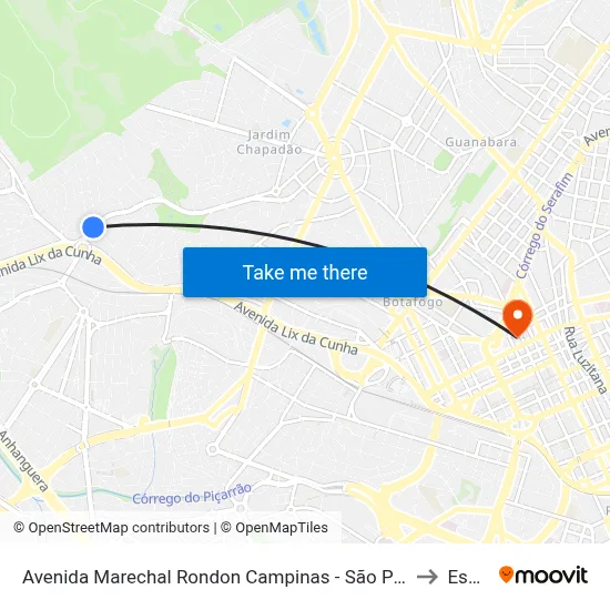 Avenida Marechal Rondon Campinas - São Paulo 13033 Brasil to Esamc map