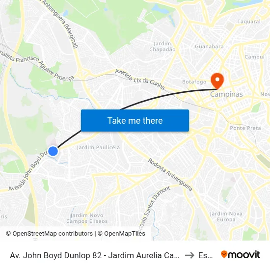Av. John Boyd Dunlop 82 - Jardim Aurelia Campinas - SP Brasil to Esamc map