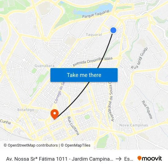 Av. Nossa Srª Fátima 1011 - Jardim Campinas Campinas - SP Brasil to Esamc map