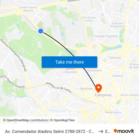 Av. Comendador Aladino Selmi 2788-2872 - Chácaras Campos Dos Amarais Campinas - SP Brasil to Esamc map