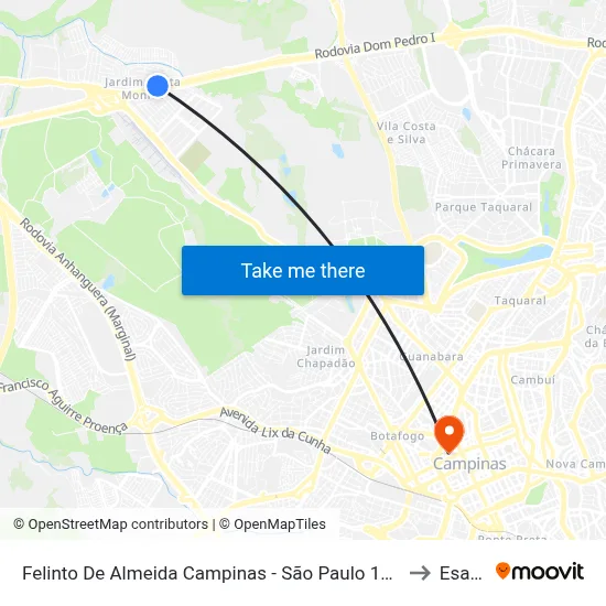 Felinto De Almeida Campinas - São Paulo 13082 Brasil to Esamc map