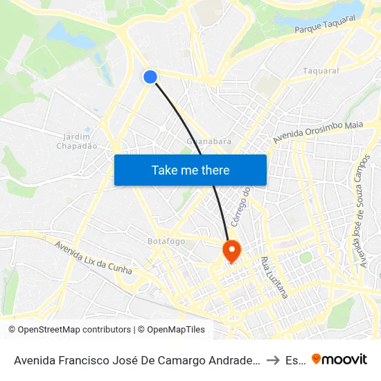 Avenida Francisco José De Camargo Andrade Campinas - São Paulo 13070 Brasil to Esamc map