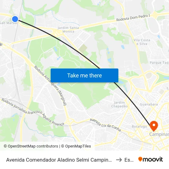 Avenida Comendador Aladino Selmi Campinas - São Paulo Brasil to Esamc map