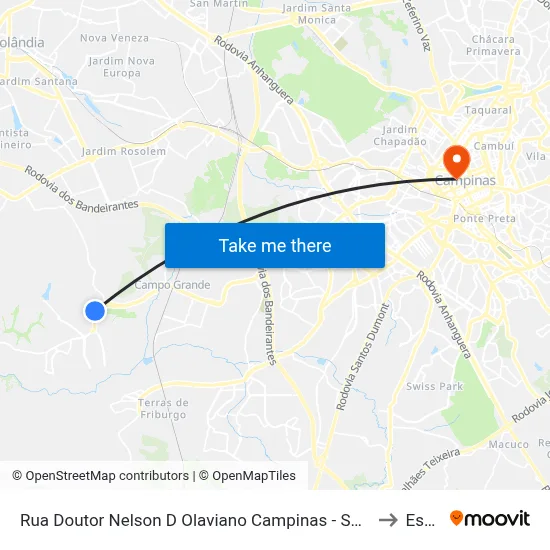 Rua Doutor Nelson D Olaviano Campinas - São Paulo 13058 Brasil to Esamc map