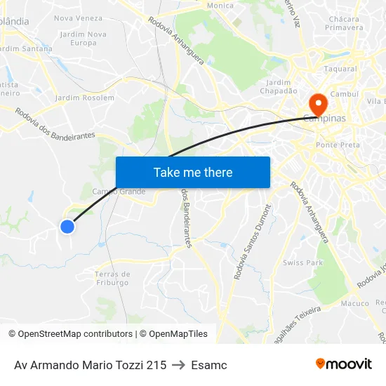 Av Armando Mario Tozzi 215 to Esamc map