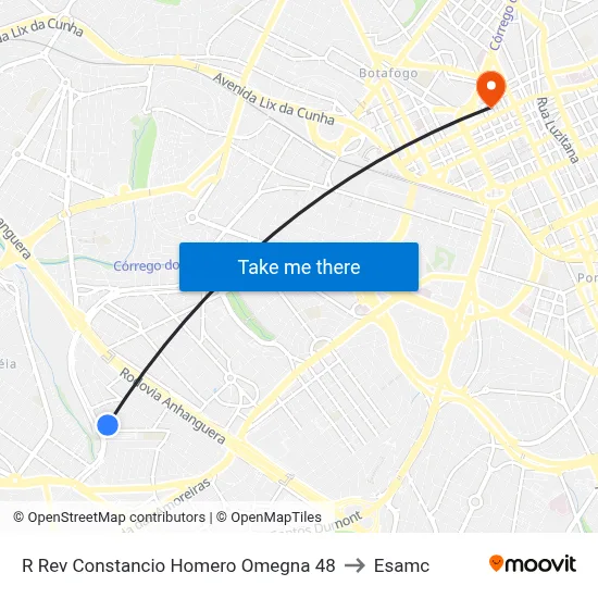 R Rev Constancio Homero Omegna 48 to Esamc map