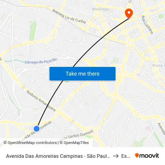 Avenida Das Amoreiras Campinas - São Paulo 13036-225 Brasil to Esamc map