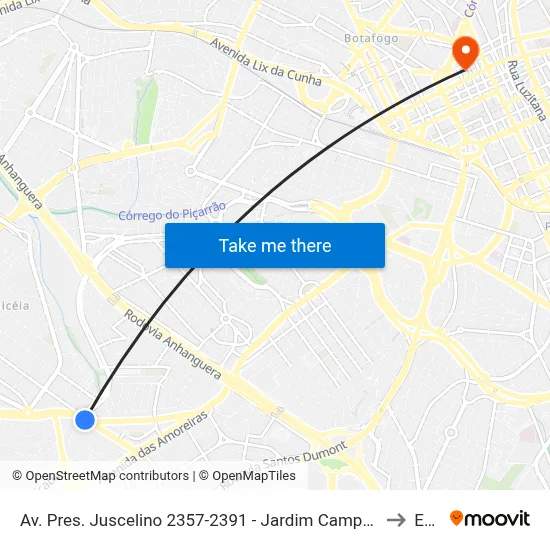 Av. Pres. Juscelino 2357-2391 - Jardim Campos Eliseos Campinas - SP 13060-858 Brasil to Esamc map