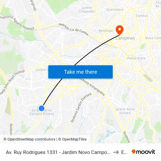 Av. Ruy Rodrigues 1331 - Jardim Novo Campos Eliseos Campinas - SP 13060-516 Brasil to Esamc map